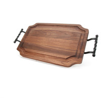 Selwood 15" x 24" Cutting Board - Walnut (w/ Twisted Ball Handles)