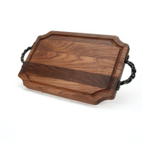 Selwood 12" x 18" Cutting Board - Walnut (w/ Twisted Handles)
