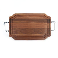 Selwood 15" x 24" Cutting Board - Walnut (w/ Polished Handles)