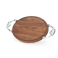 Grandbois Standard 9" x 12" Cutting Board - Walnut (w/ Victorian Handles)