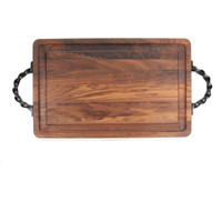 Wiltshire 15" x 24" Cutting Board - Walnut (w/ Twisted Handles)
