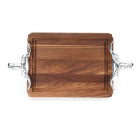 Wiltshire 10" x 16" Cutting Board - Walnut (w/ Long Horn Handles)
