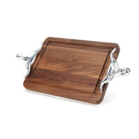 Wiltshire 10" x 16" Cutting Board - Walnut (w/ Long Horn Handles)