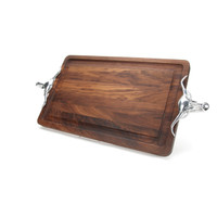 Wiltshire 15" x 24" Cutting Board - Walnut (w/ Long Horn Handles)