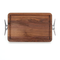 Wiltshire 10" x 16" Cutting Board - Walnut (w/ Cleat Handles)
