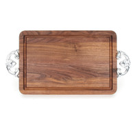 Wiltshire 10" x 16" Cutting Board - Walnut (w/ Classic Handles)