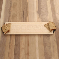 Personalized Carved Maple Bread Board