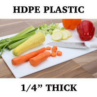 1/4" White Poly Cutting Board