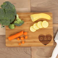 Heart Engraved Cutting Board