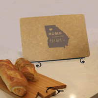 Home Is Where the Heart Is Engraved Cutting Board