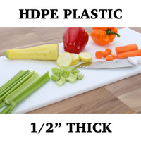 1/2" White Poly Cutting Board