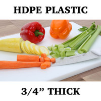 3/4" White Poly Cutting Board