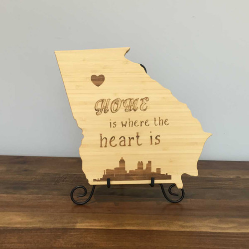 Georgia Board with Home is Where the Heart is and Atlanta Skyline