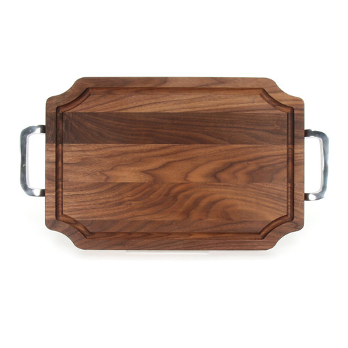 Selwood 12" x 18" Cutting Board - Walnut (w/ Polished Handles)