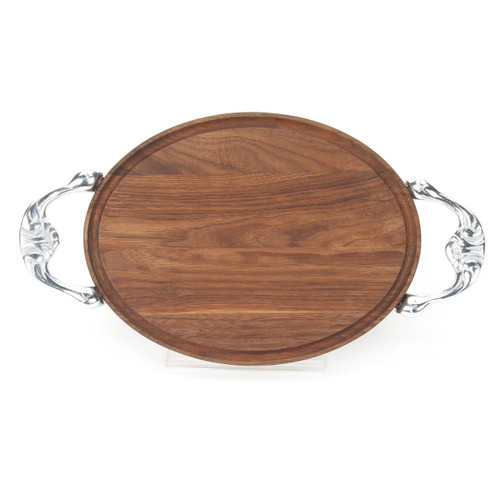 Grandbois Standard 9" x 12" Cutting Board - Walnut (w/ Victorian Handles)