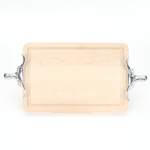 Wiltshire 15" x 24" Cutting Board - Maple (w/ Long Horn Handles)