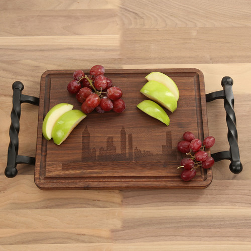 City Skyline Walnut Cutting Board