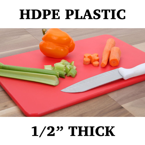1/2" Red Poly Cutting Board