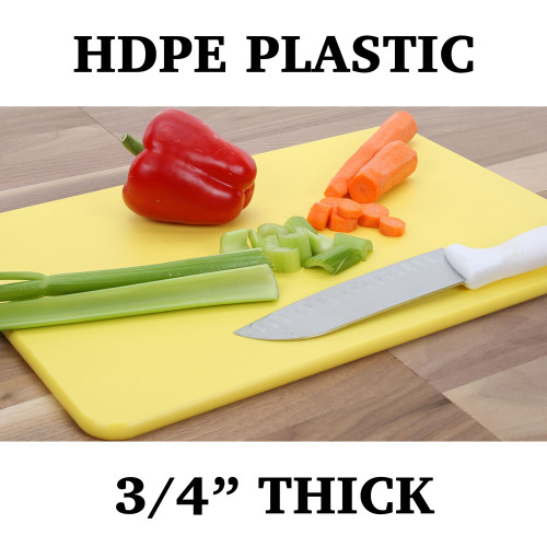 3/4" Yellow Poly Cutting Board