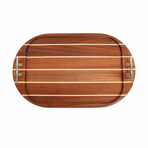 Large Oval Sapele Serving Tray