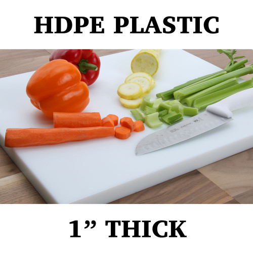 1" White Poly Cutting Board