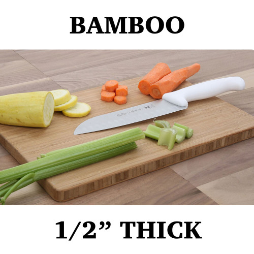 1/2" Amber Edge Grain Bamboo Cutting Board