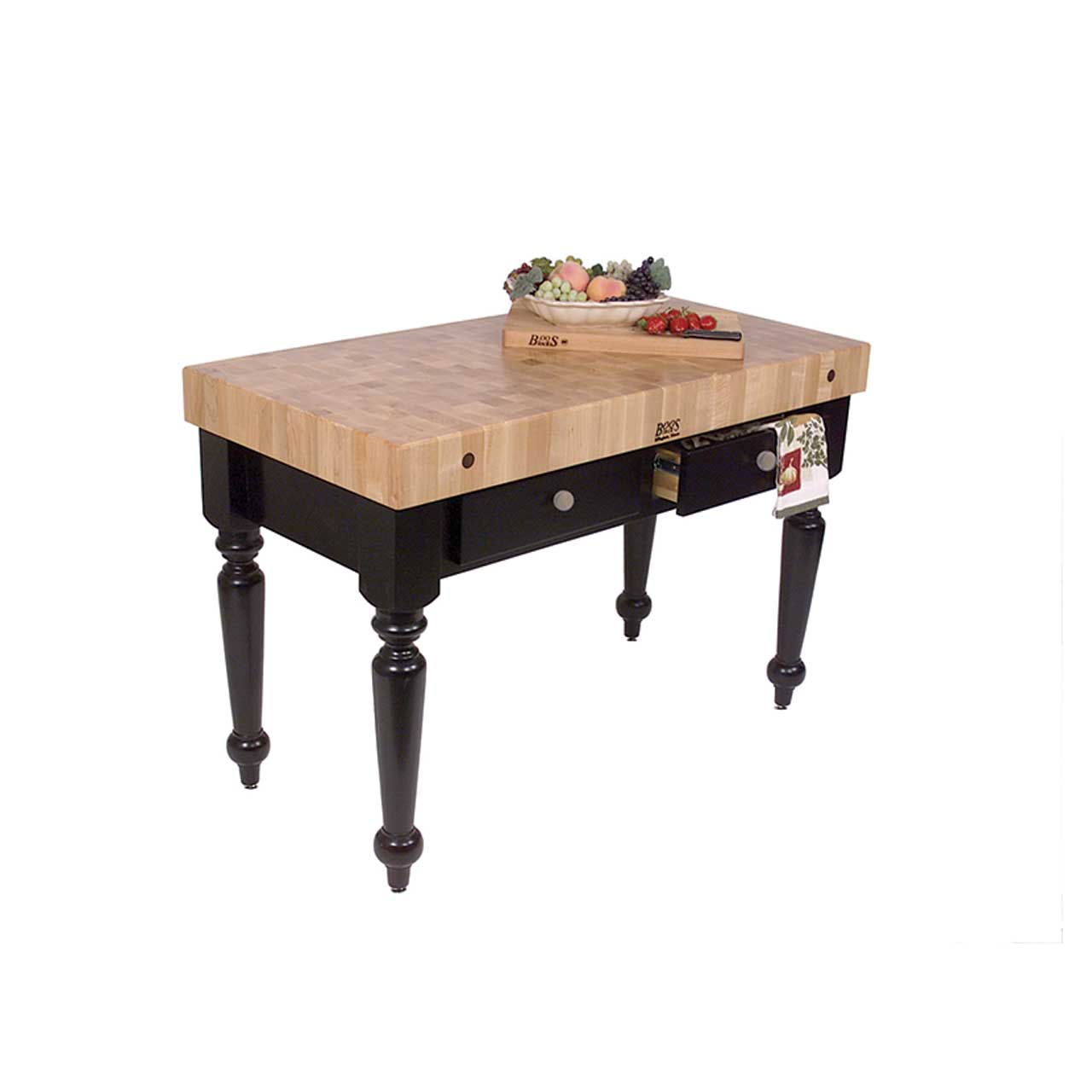 Cuttingboards Net John Boos Rustica Kitchen Island Black Base