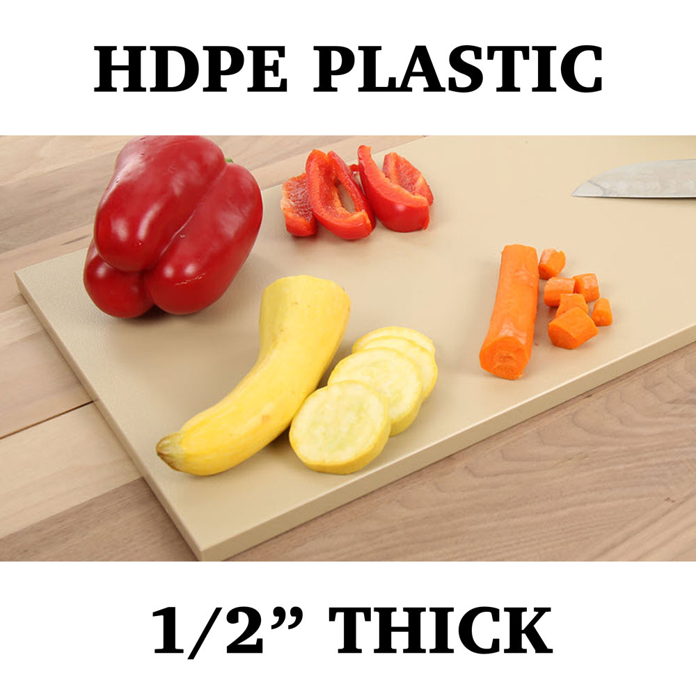 White Plastic (HDPE) Cutting Board 1/2 x 36 x 48 FDA/NSF