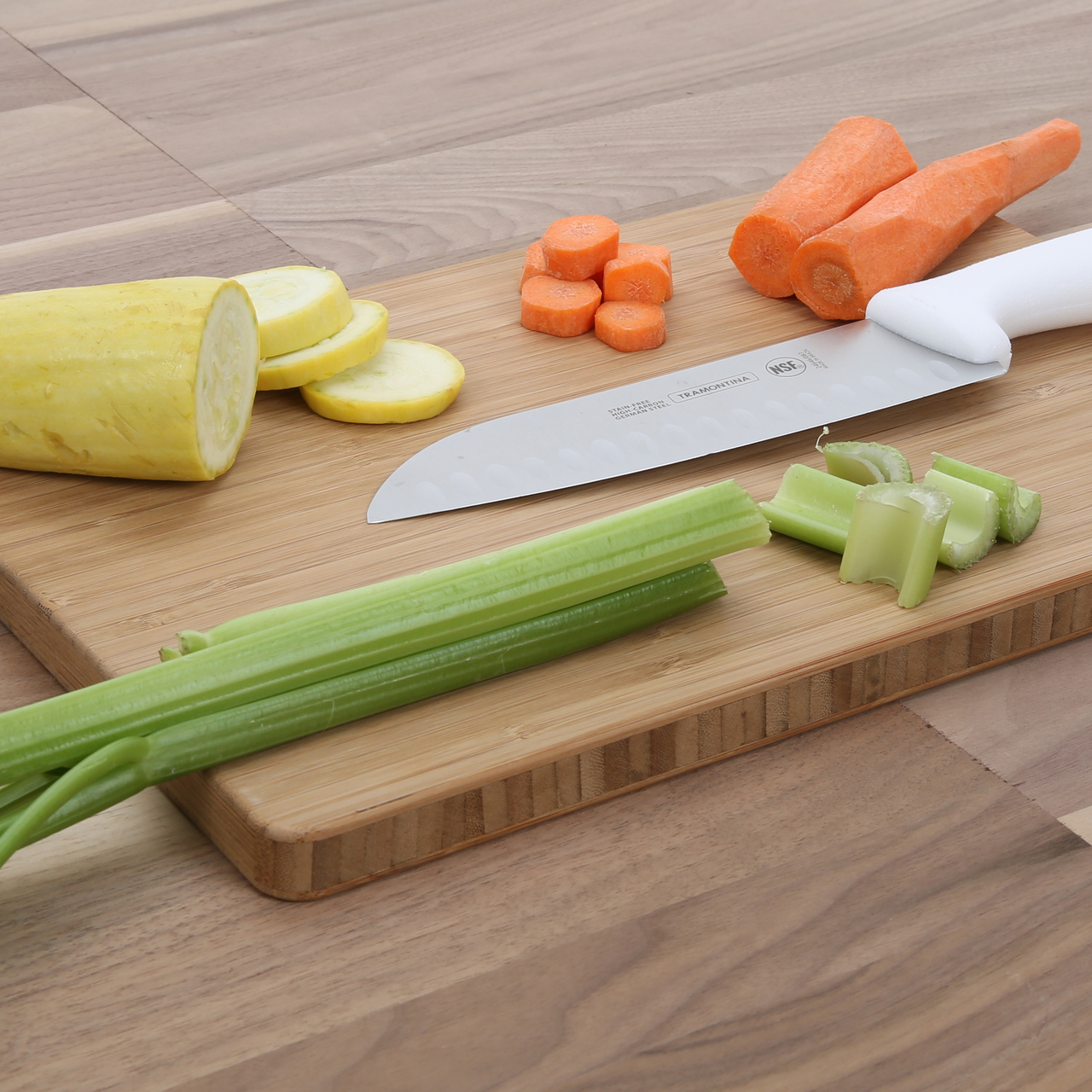 Bamboo Cutting Board with Built in Knife