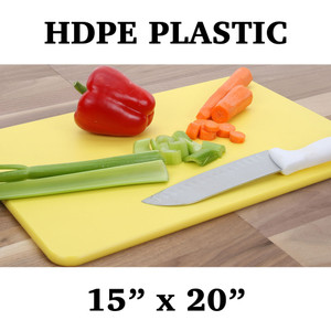 Choice 20 x 15 x 3/4 White Polyethylene Cutting Board