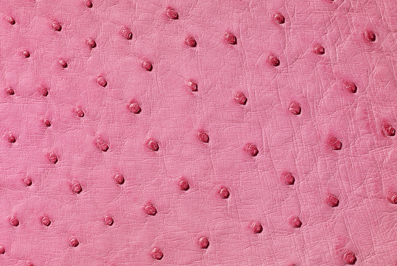 pink ostrich leather