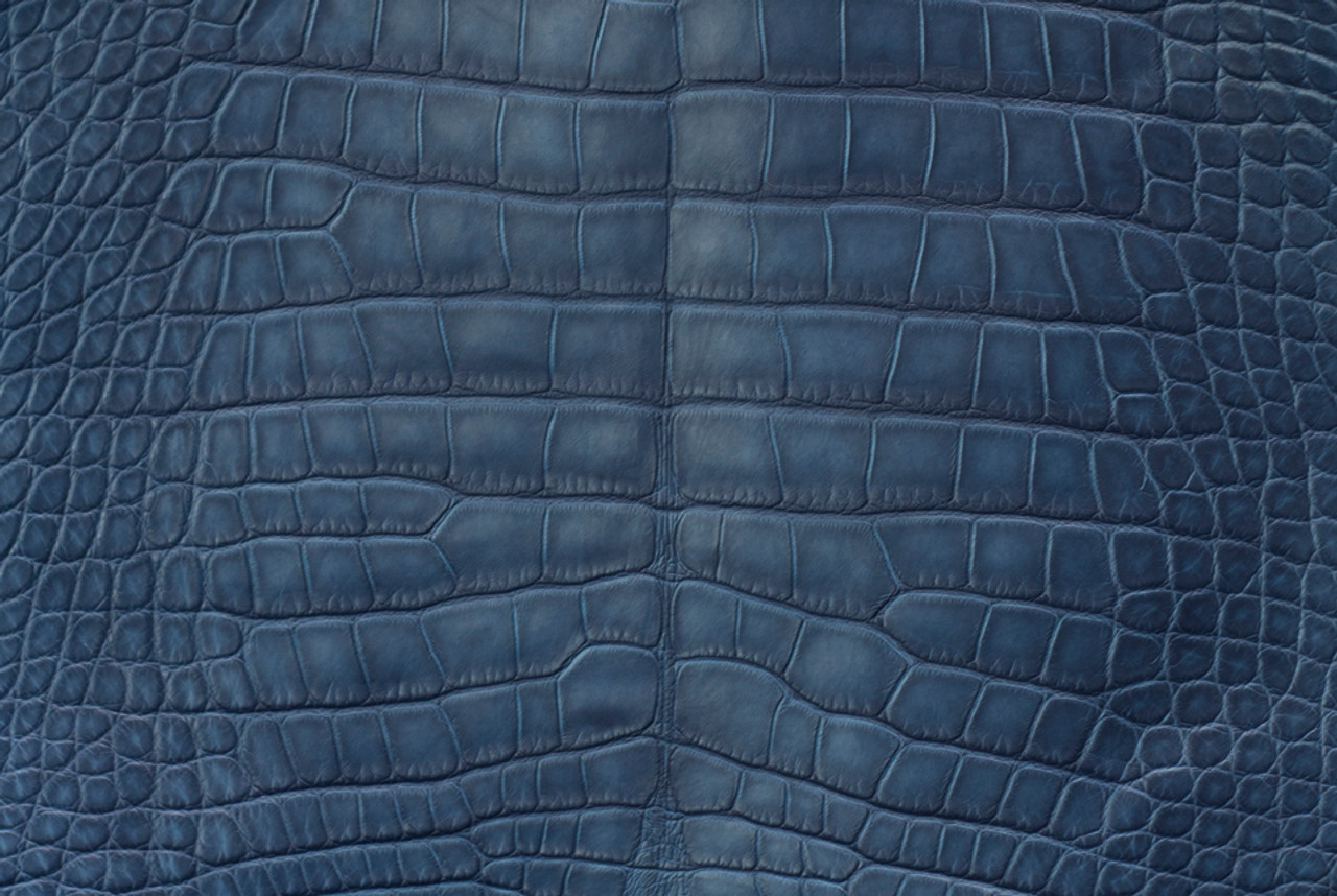 Nile Crocodile Skin Belly Matte Navy