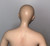Back view close-up of the 100 cm Piper Ariel silicone doll showing the head, neck, shoulders, and upper back with white skin tone.