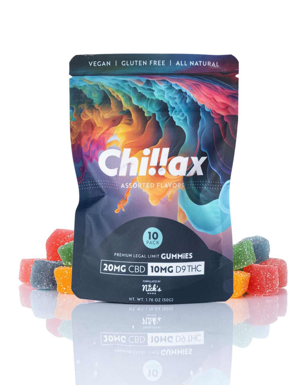 【極美品】FLAVOR6 3×2シーガル Chillax by Nick's Nugs 10mg ∆9 | 20mg CBD Gummy