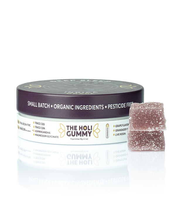 The Holi Gummy by Nick's Nugs Live Rosin- Grape - Indica - 15mg/10ct