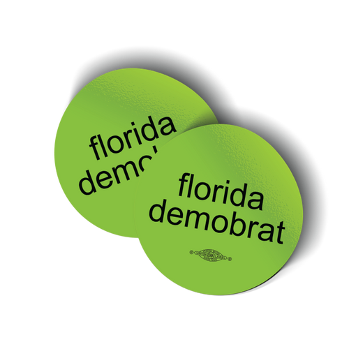 Florida Demobrat (3" x 3" Vinyl Sticker -- Pack of Two!)