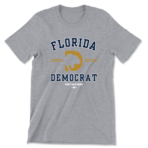 Florida Democrat - Navy & Gold (Unisex Athletic Heather Tee) Florida Democrat - Navy & Gold (Unisex Athletic Heather Tee)