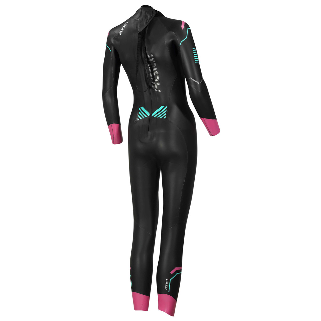Zone3 - Women's Agile Wetsuit 2024 - Black/Pink/Turquoise - Full Season Hire