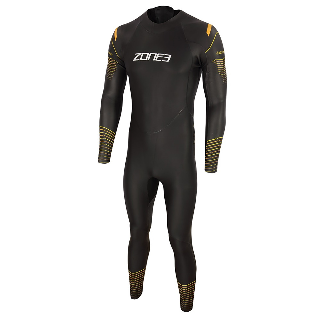 Zone3 - Thermal Aspect Breaststroke Wetsuit  - Men's - Black/Orange/Yellow - 28 Day Hire