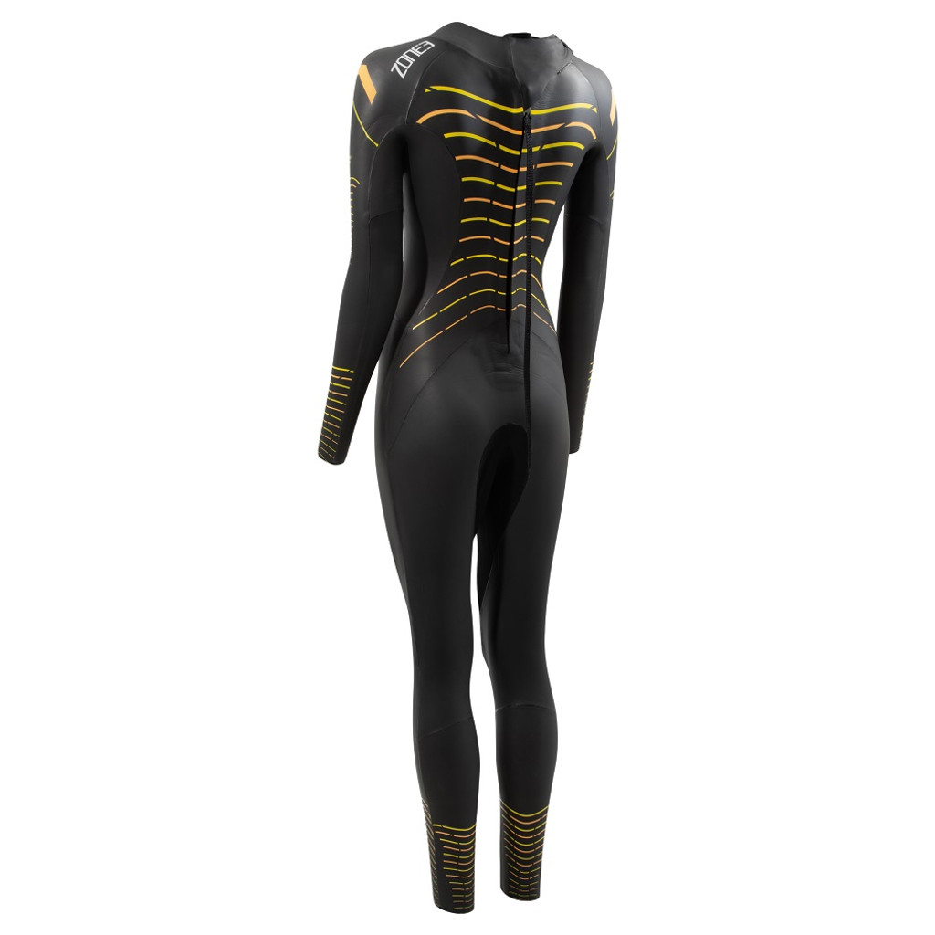 Zone3 - Thermal Aspect Breaststroke Wetsuit  - Women's - Black/Orange/Yellow - 60 Day Hire