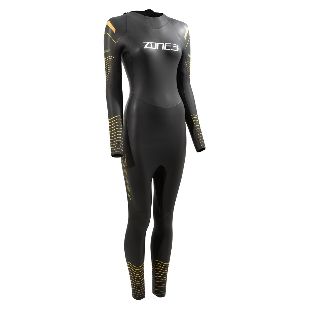 Zone3 - Thermal Aspect Breaststroke Wetsuit  - Women's - Black/Orange/Yellow - 28 Day Hire