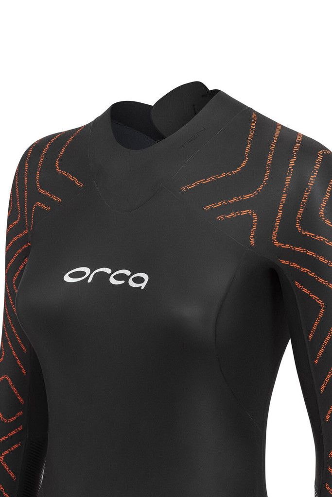 Close up of chest decal of Orca Vitalis Openwater TRN Wetsuit - 2025