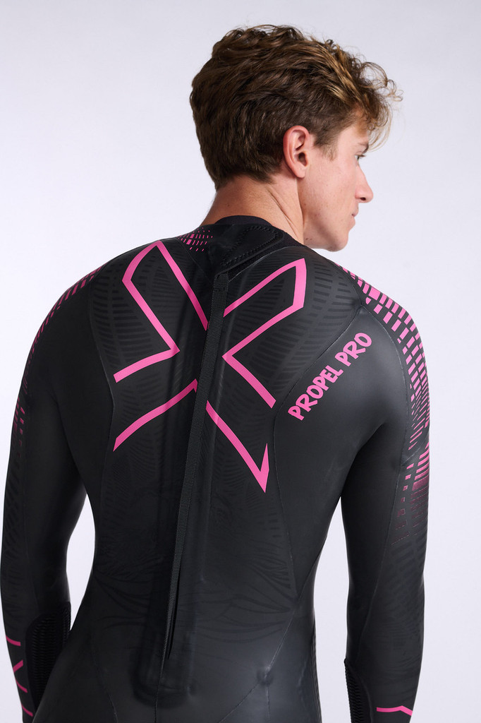 2XU - Men's Propel Pro Wetsuit - Black/Punk Pink - 2026 - Wetsuit Hire