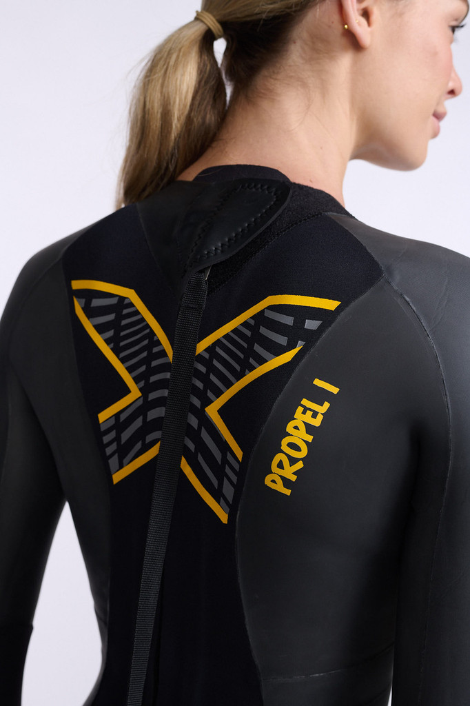 2XU - Women's P:1 Propel Wetsuit - Black/Ambition - 2026 - Wetsuit Hire