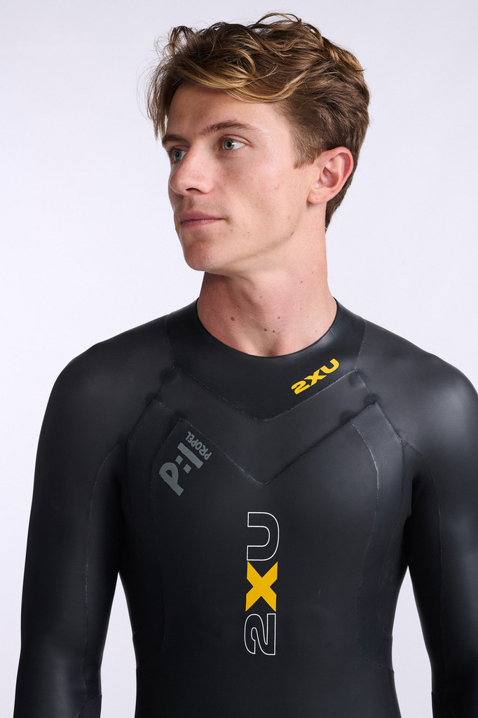 2XU - Men's P:1 Propel Wetsuit - Black/Ambition - 2026 - Wetsuit Hire