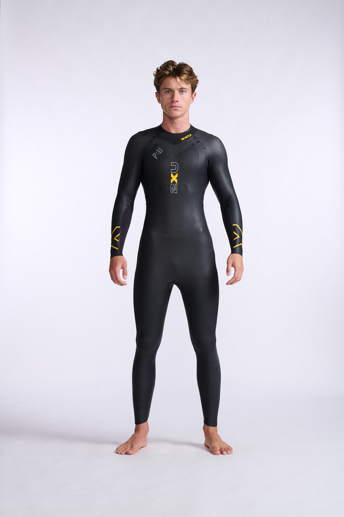 2XU - Men's P:1 Propel Wetsuit - Black/Ambition - 2026 - Wetsuit Hire