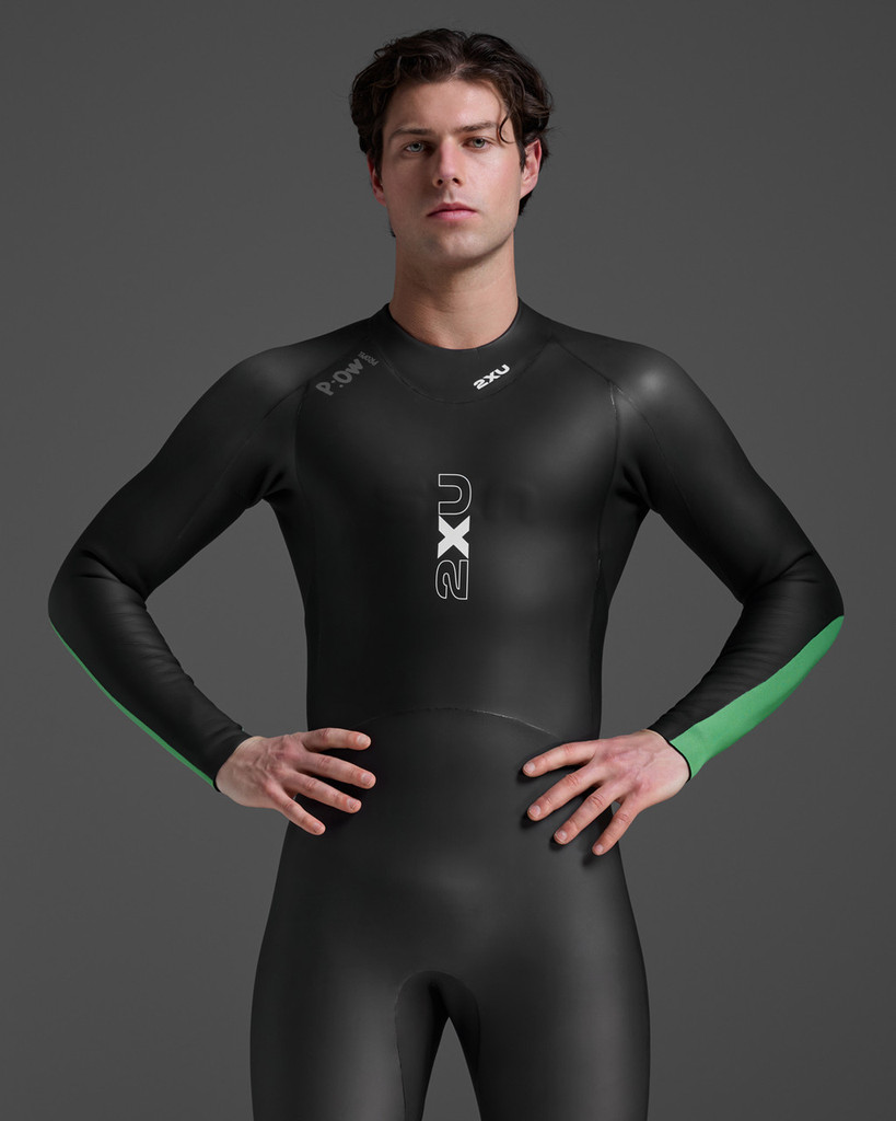 2XU - Men's Propel Open water  Wetsuit - Black/Bright Green - 2026 - Wetsuit Hire