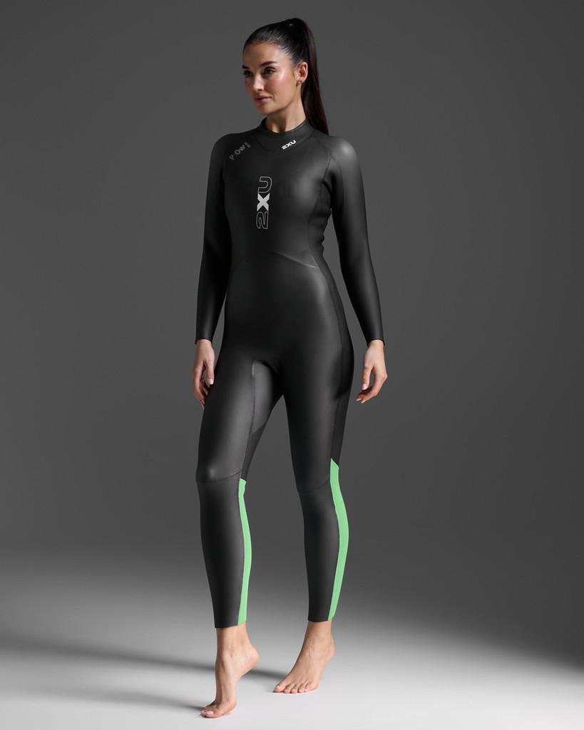 2XU - Women's Propel Open water  Wetsuit - Black/Bright Green - 2026 - Wetsuit Hire