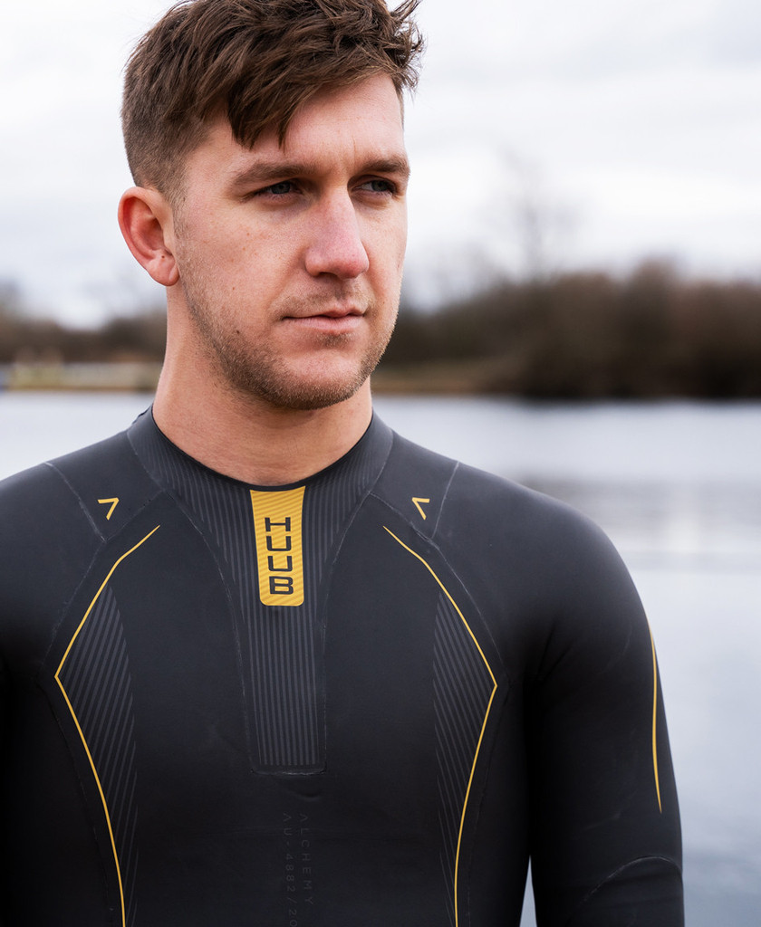 HUUB- Men's Alchemy 3:5 Wetsuit - 2026 - Black/Grey/Gold - Wetsuit Hire