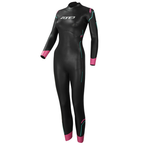 Zone3 - Women's Agile Wetsuit 2024 - Black/Pink/Turquoise - 14 Day Hire